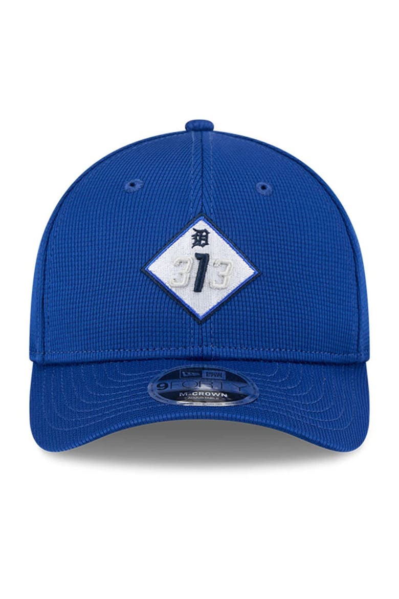 Men's New Era Blue Detroit Tigers City Connect Batting Practice 9FORTY M-Crown Adjustable Hat, Alternate, color, Blue