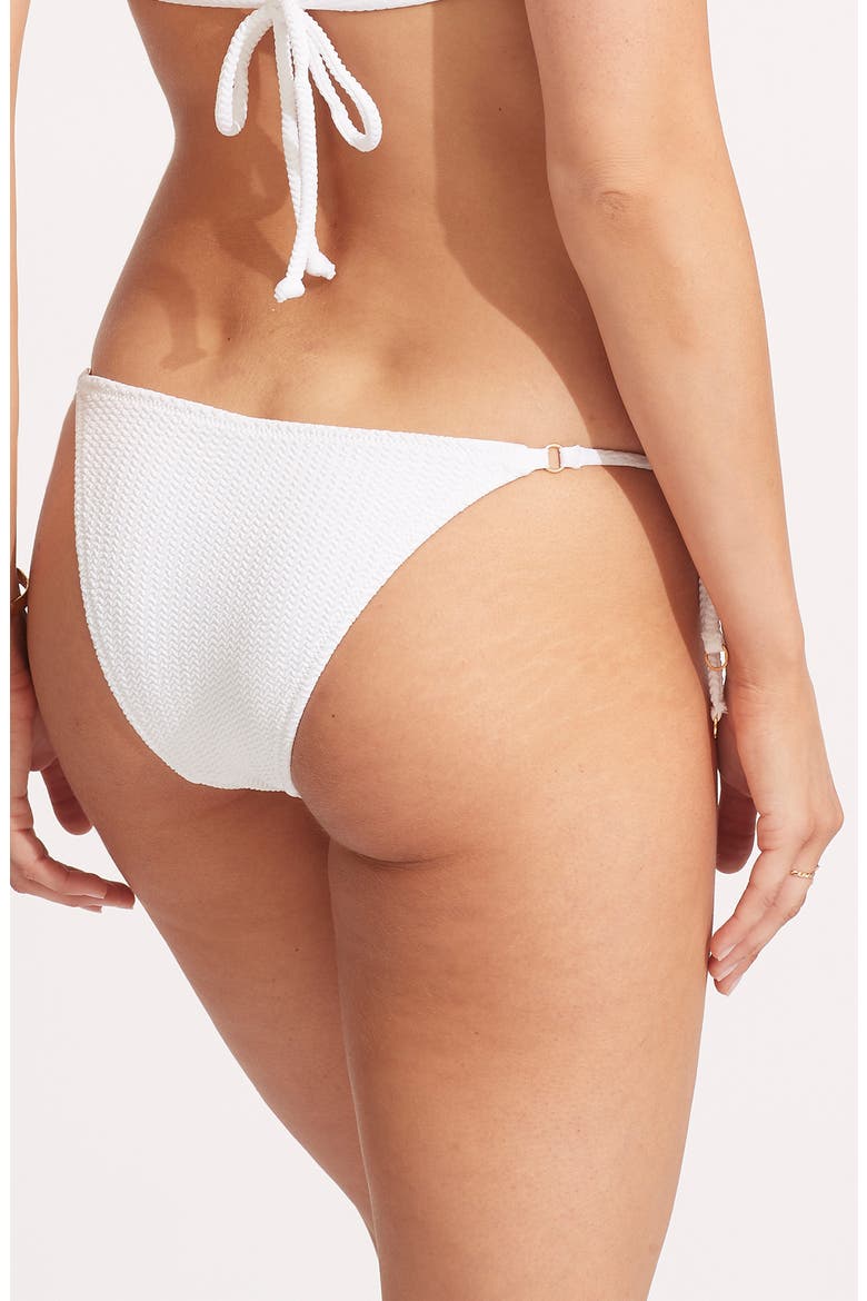 Rio Side Tie Bikini Bottoms, Alternate, color, WHITE