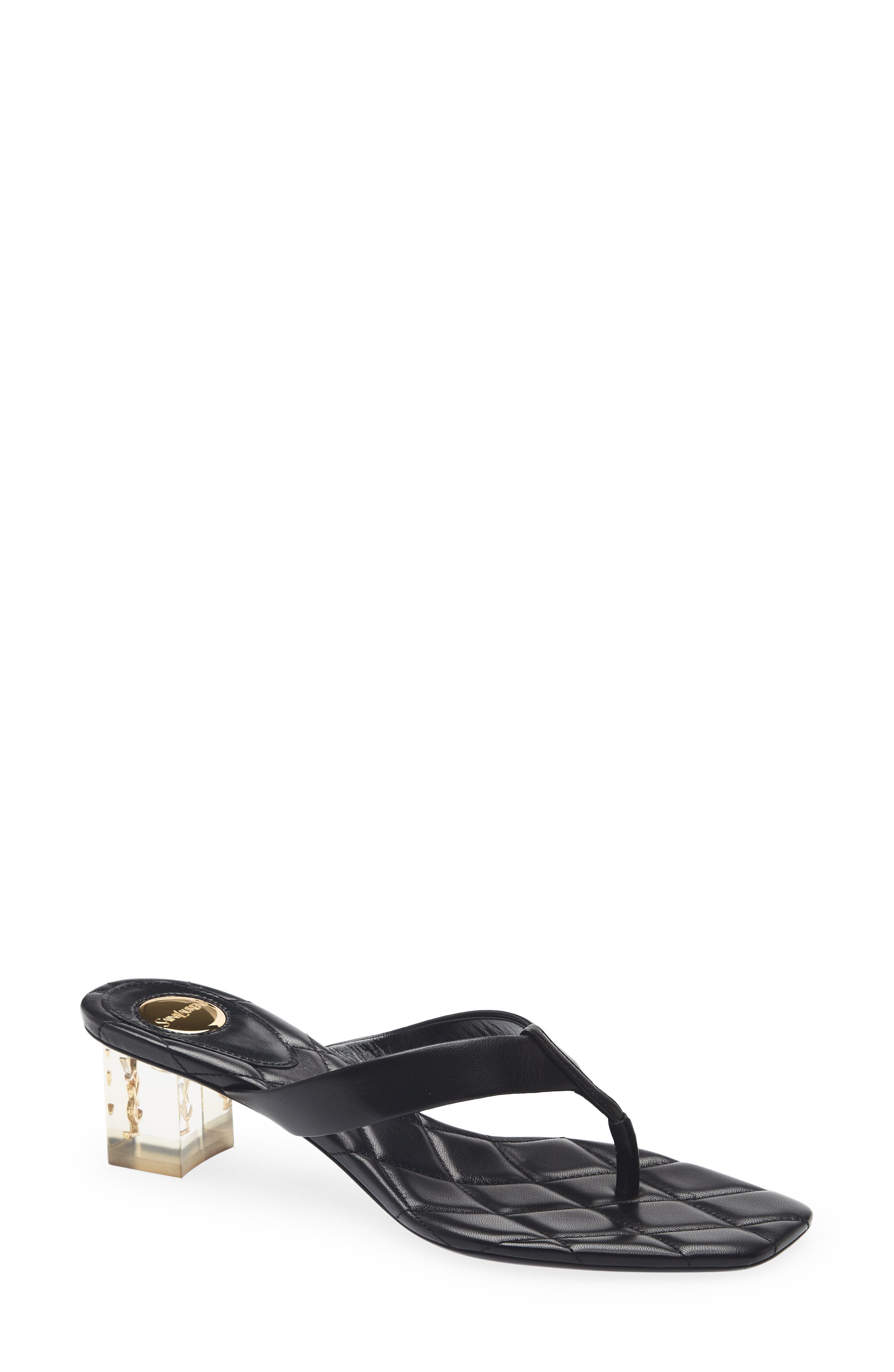 Ice Heeled Flip Flop, Main, color, NERO