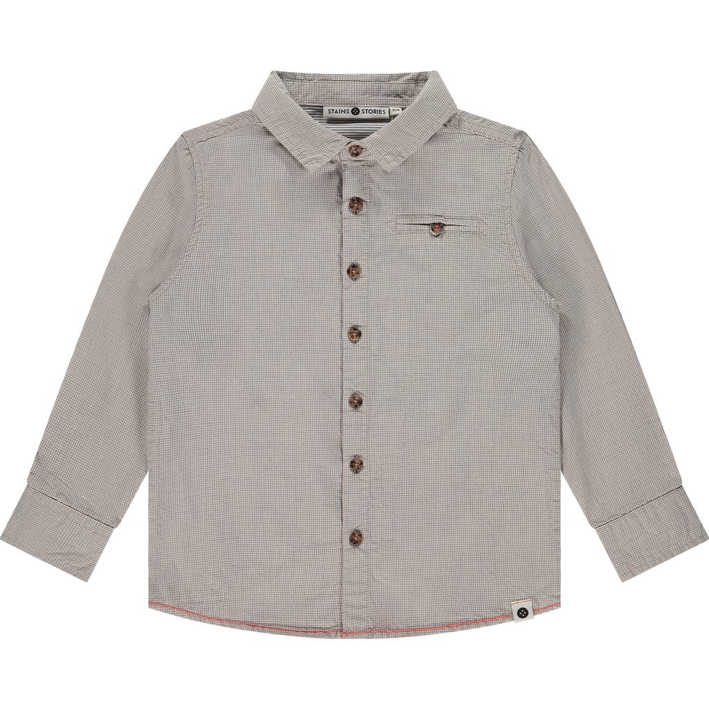 Stains And Stories By Babyface Button Up Dress Shirt In Gray