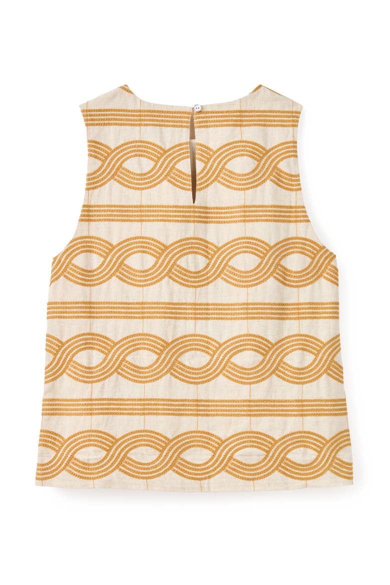 Celeste Embroidered Tank, Alternate, color, Goldenrod
