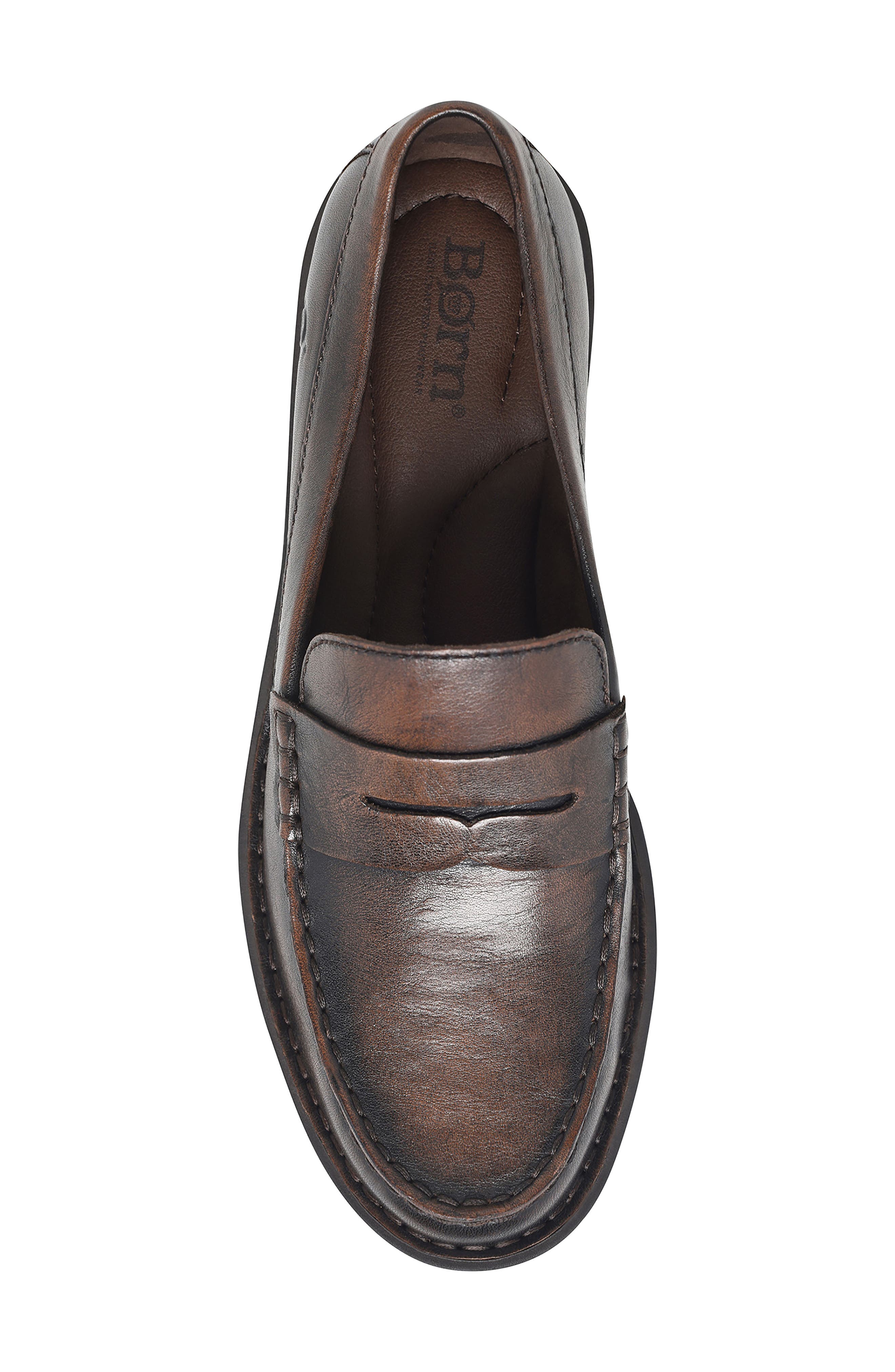 Børn Carrera Platform Penny Loafer, Alternate, color, Tan Brush Off Leather