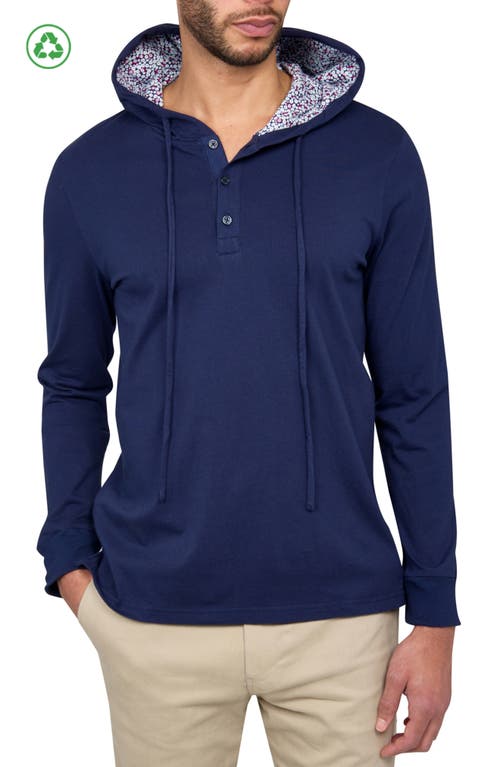 Construct Solid Hoodie In Navy