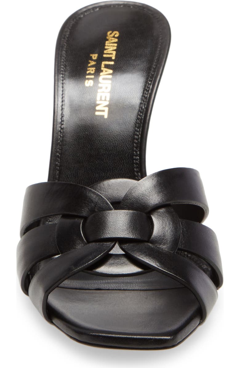 Saint Laurent Glory Tribute Slip-On Sandal, Alternate, color,