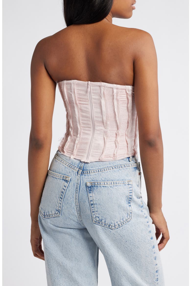 Strapless Corset Top, Alternate, color, PINK ICING