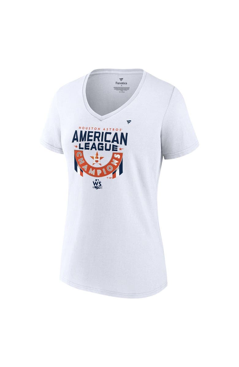 FANATICS Women's Fanatics Branded White Houston Astros 2022 American League Champions Locker Room Plus Size V-Neck T-Shirt, Alternate, color, 