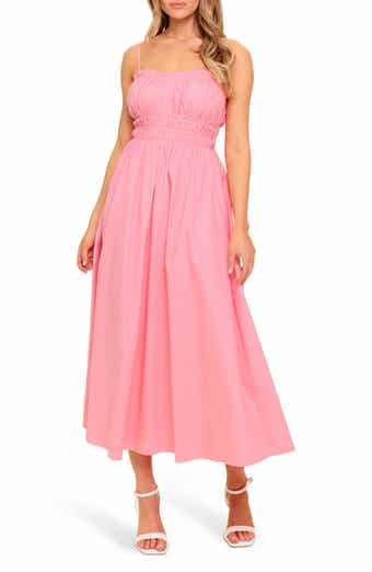 FLYING TOMATO Ruched Midi Dress