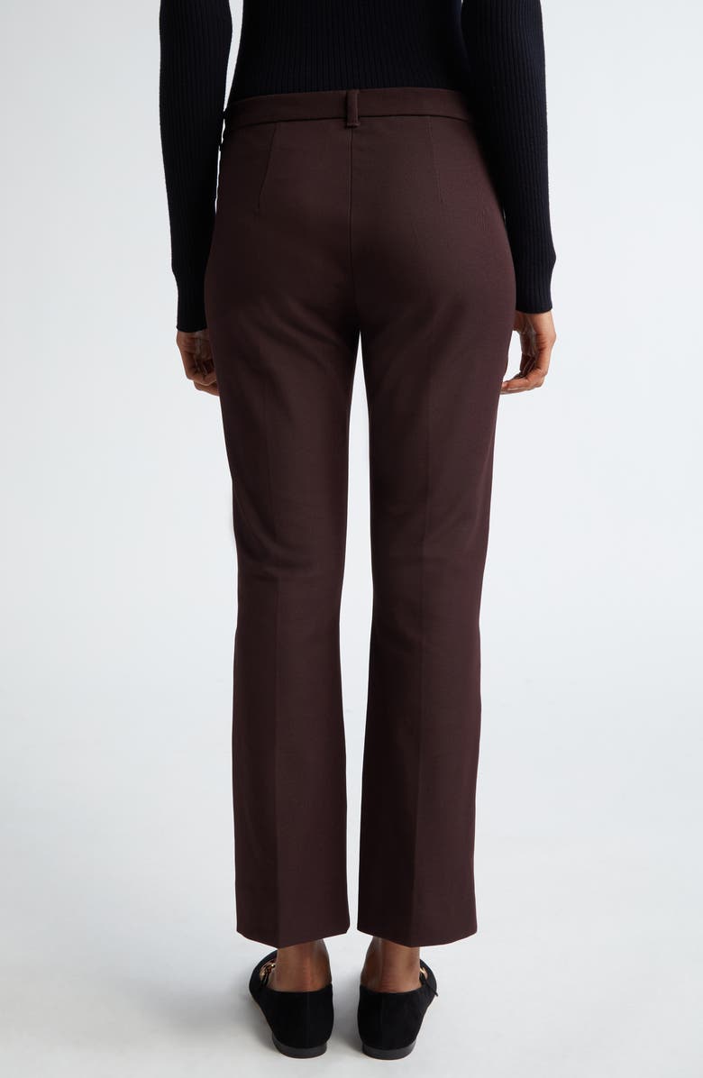 Max Mara Umanita Stretch Twill Ankle Pants, Alternate, color, Wine Coloured