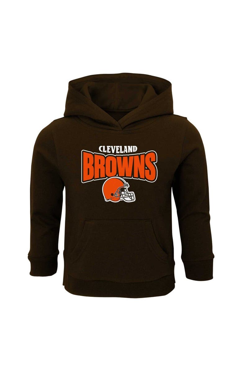Outerstuff Toddler Brown Cleveland Browns Draft Pick Pullover Hoodie, Alternate, color, 