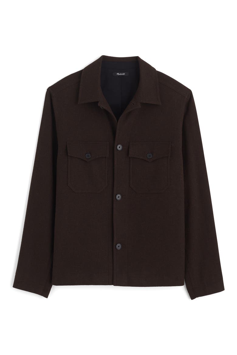 Patch Pocket Wool Blend Jacket, Alternate, color, CHOCOLATE