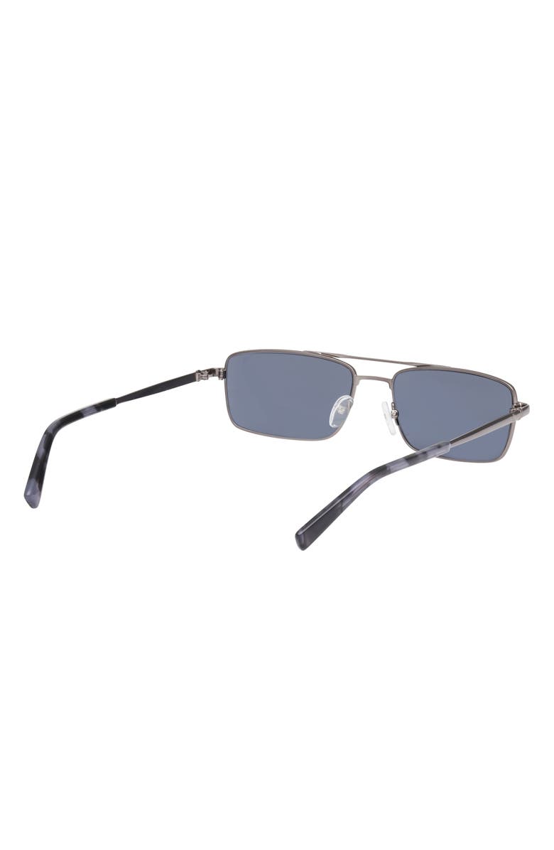 ABERCROMBIE & FITCH 57mm Square Sunglasses, Alternate, color, Shiny Dark Nickeltin / Smoke