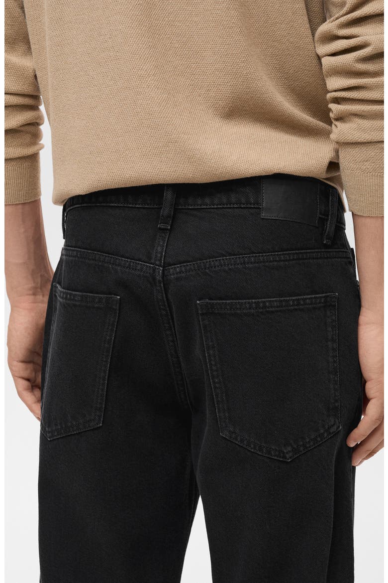 Crop Tapered Jeans, Alternate, color, BLACK DENIM