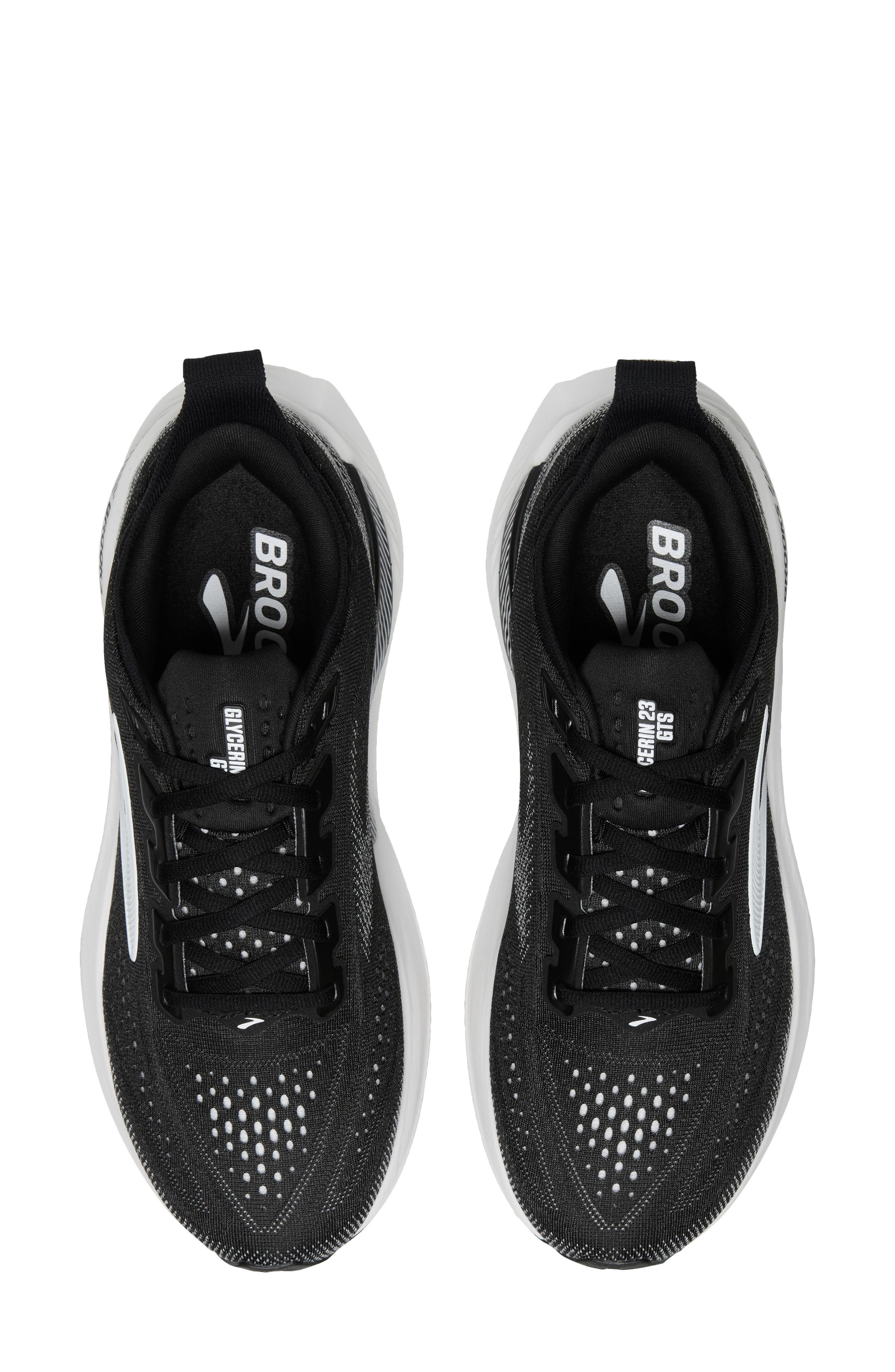 Brooks Glycerin GTS 23 Running Shoe, Alternate, color, Black/ Grey/ White