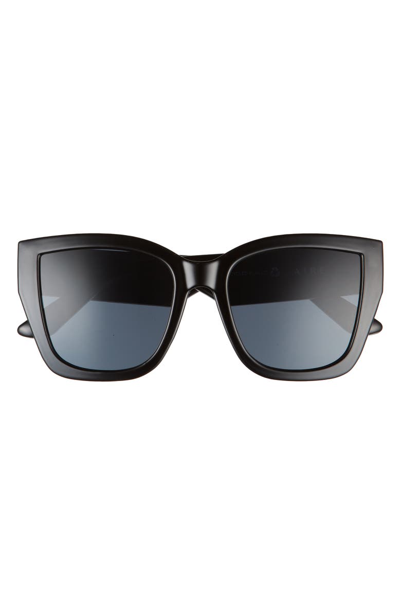 AIRE Haedus 53mm Gradient Square Sunglasses, Main, color, Black / Smoke Mono