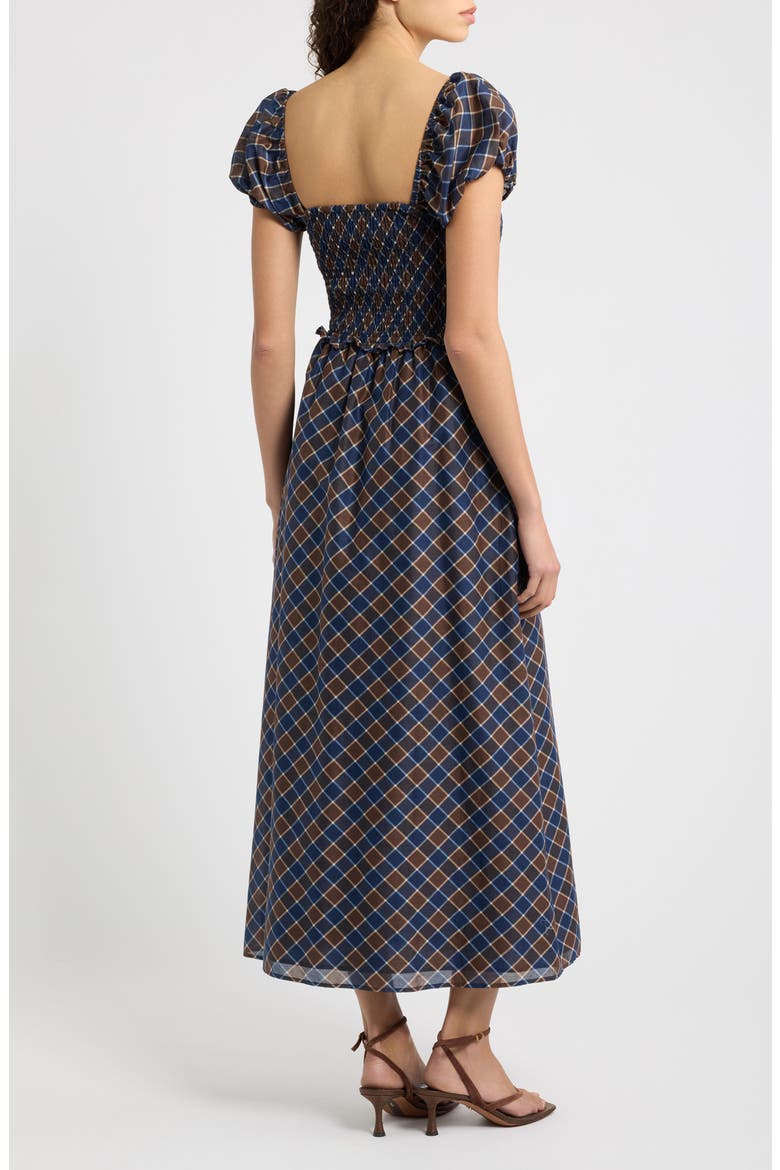 The Aster Plaid Cotton Nap Dress, Alternate, color, WILSHIRE PLAID CHOC