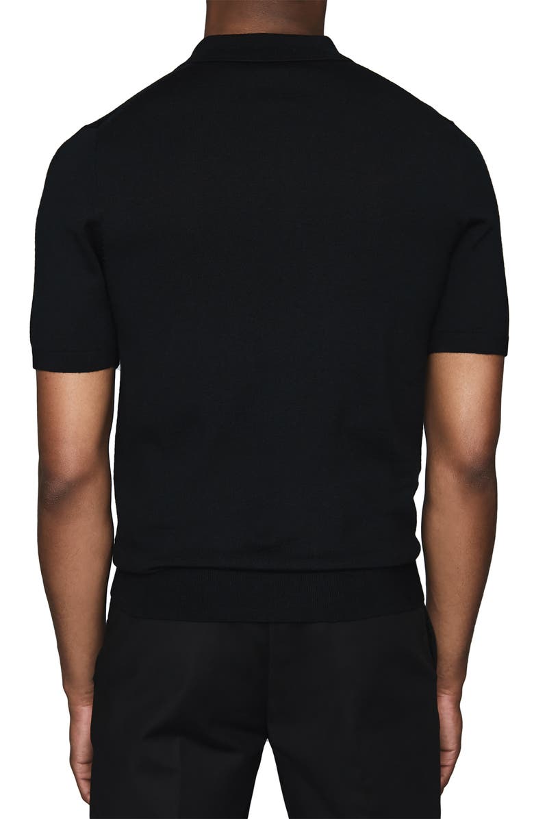 Reiss Maxwell Rib Jersey Snap-Up Shirt, Alternate, color,