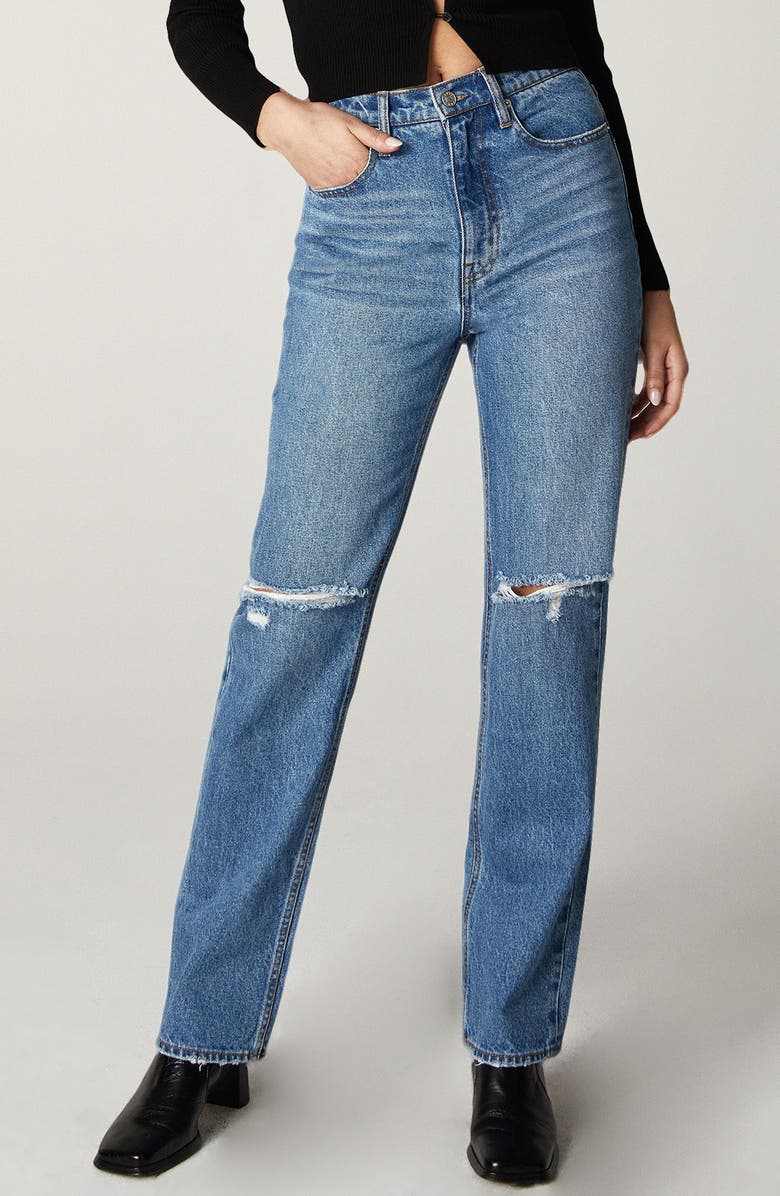 Unpublished Rae High Waist Straight Leg Jeans, Main, color, 