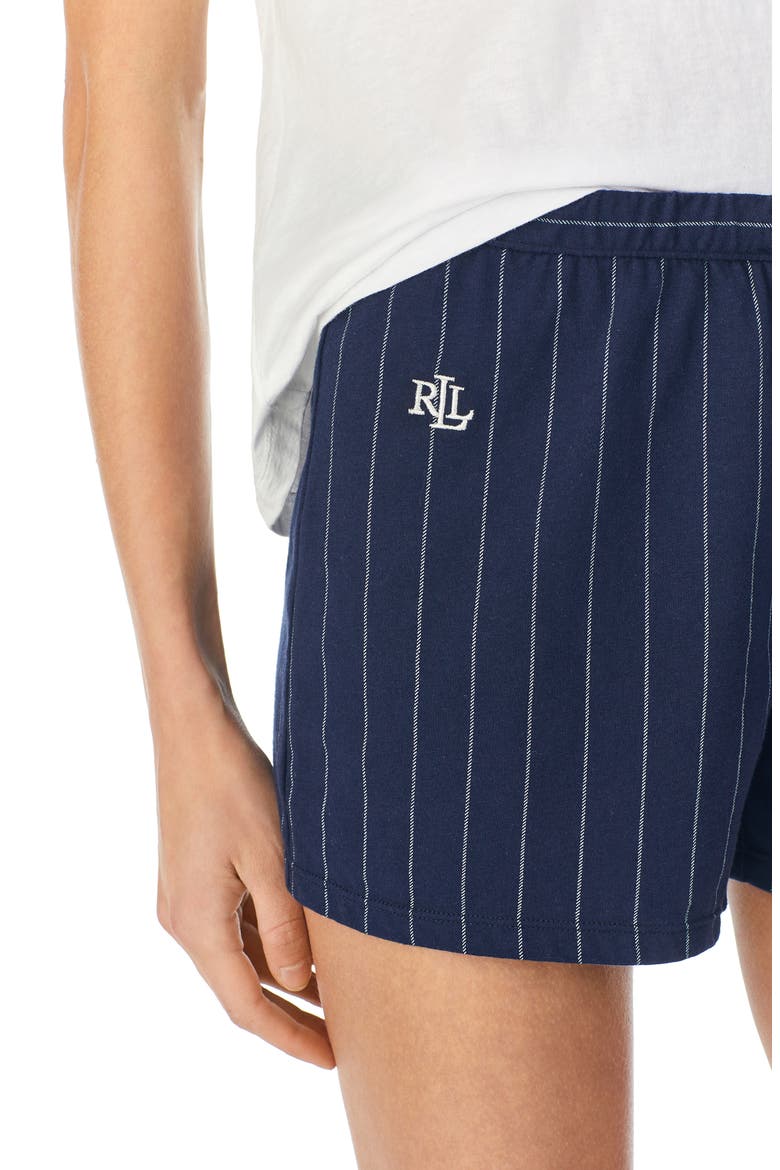 Stripe Boxer Pajama Shorts, Alternate, color, NAVY STRIPE