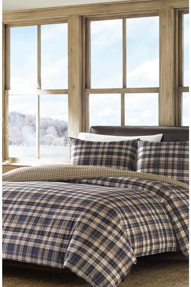Port Gamble Twin Comforter & Sham Set, Main, color, DUSTED INDIGO