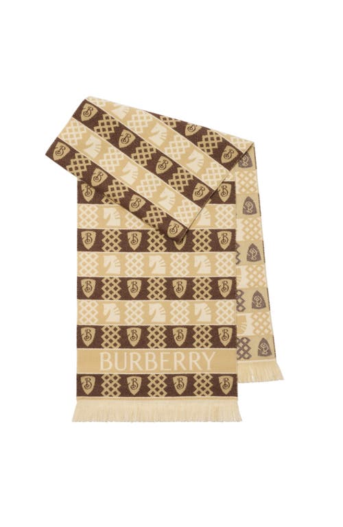 Burberry Chess Fair Isle Wool Scarf