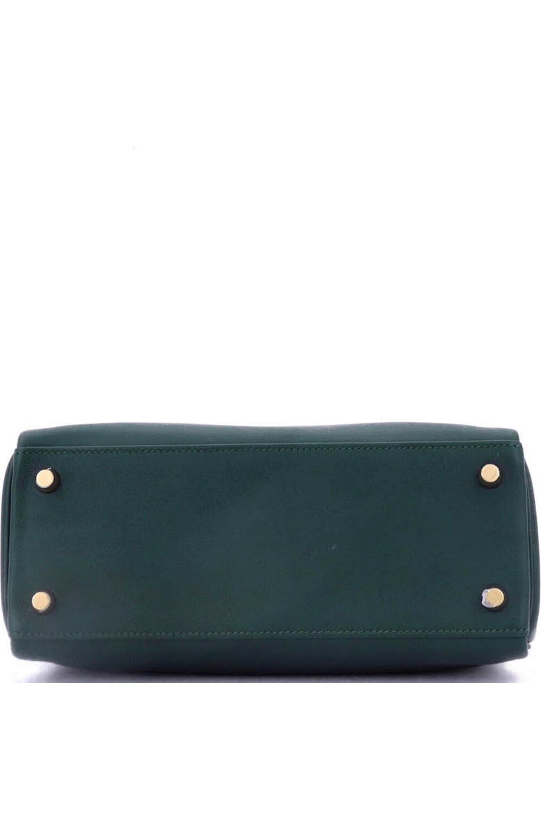 Pre-Owned Hermes Kelly Handbag Green Swift with Gold Hardware 25, Alternate, color,