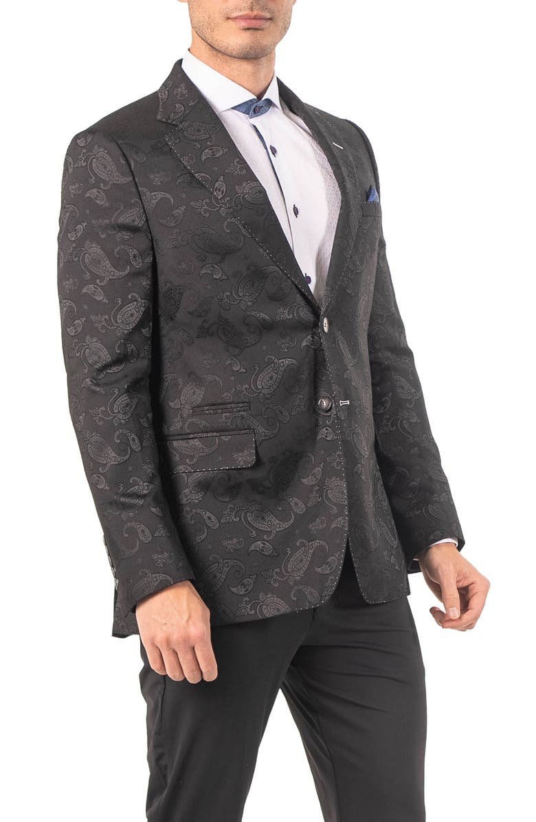 Maceoo Socrate Resistance15 Paisley Jacquard Blazer, Alternate, color, Grey