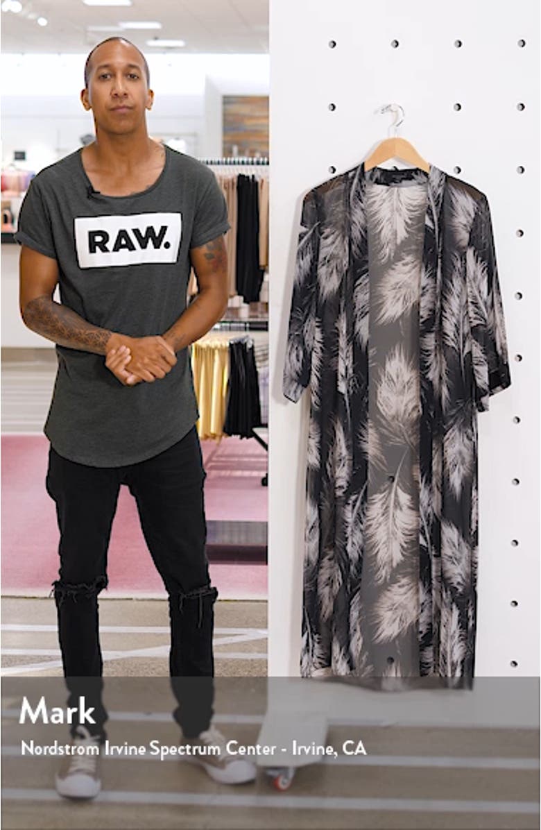 Carine Feather Print Duster, sales video thumbnail