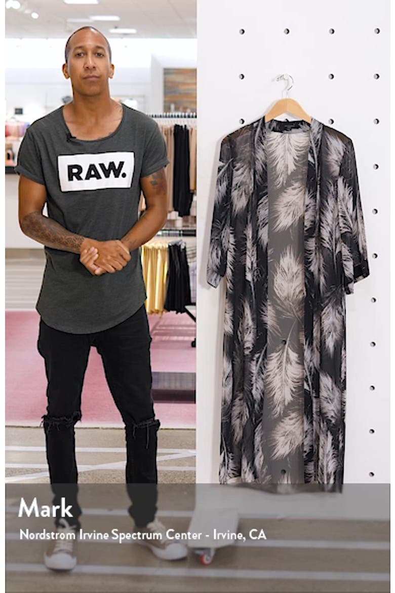 Carine Feather Print Duster video