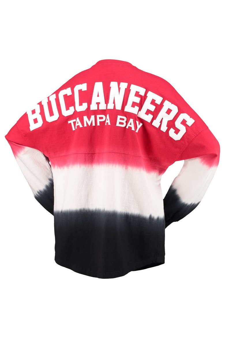 Women's Fanatics Branded Red/Black Tampa Bay Buccaneers Ombre Long Sleeve T-Shirt, Alternate, color, Red
