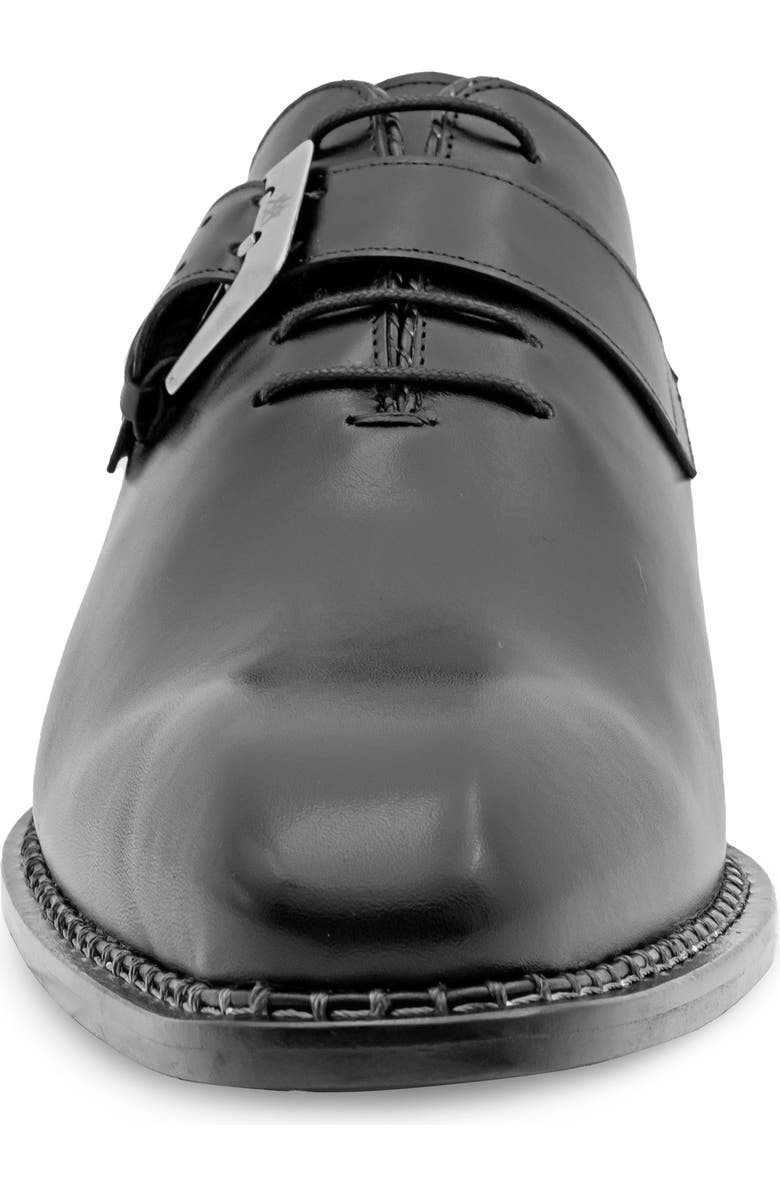 Mezlan Machado Buckle Strap Wholecut Shoe, Alternate, color, Black