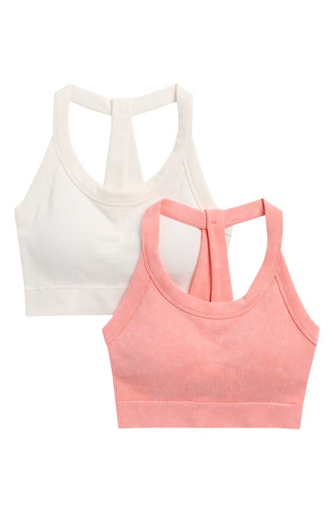 2-Pack Stonewashed Seamless Sports Bras