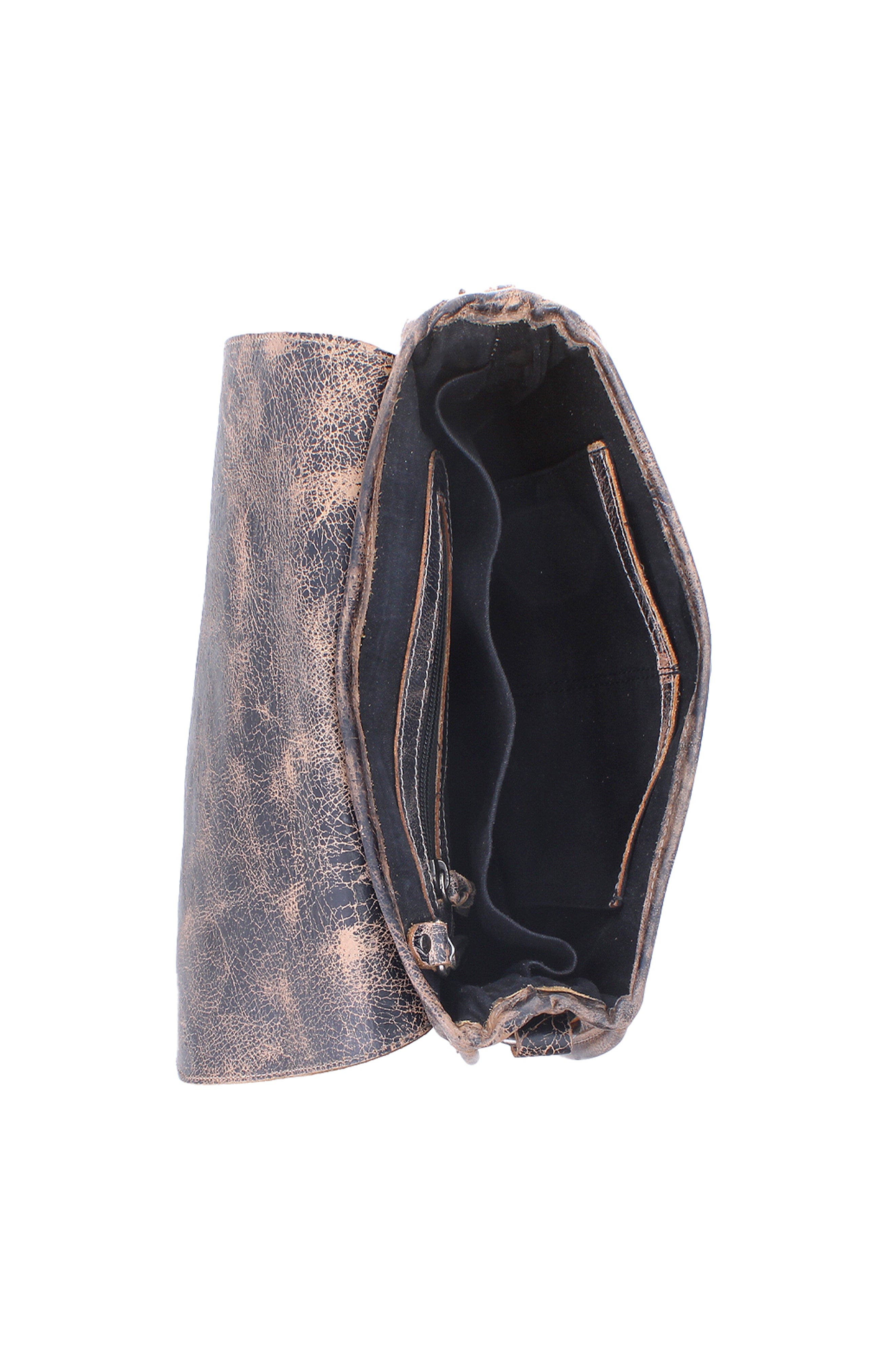 Bed Stu Sequoia Saddle Bag, Alternate, color, Black Lux