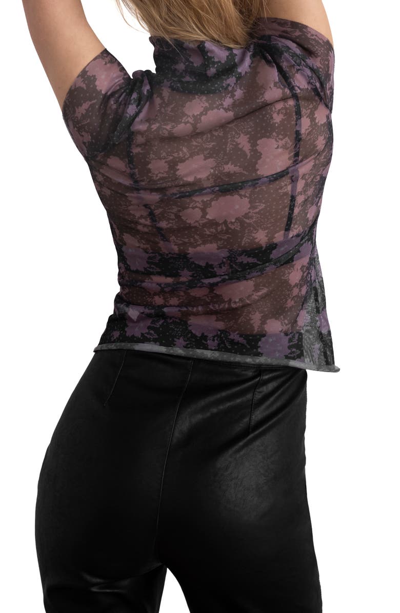 Free People Print Mesh Baby T-Shirt, Alternate, color, 