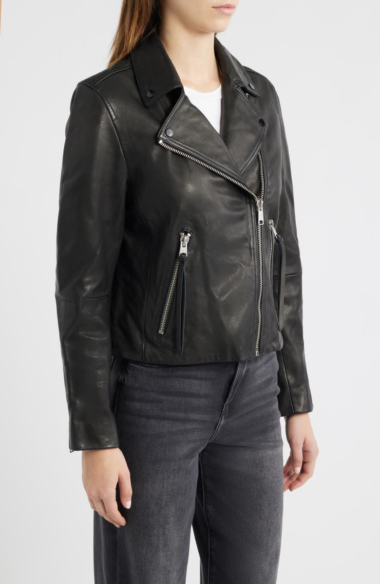 AllSaints Dalby Leather Biker Jacket, Alternate, color,