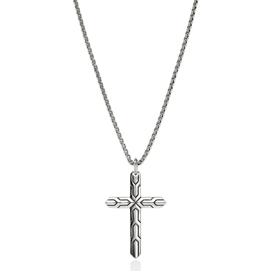 John Hardy Icon 50 Cross Pendant Necklace In Metallic