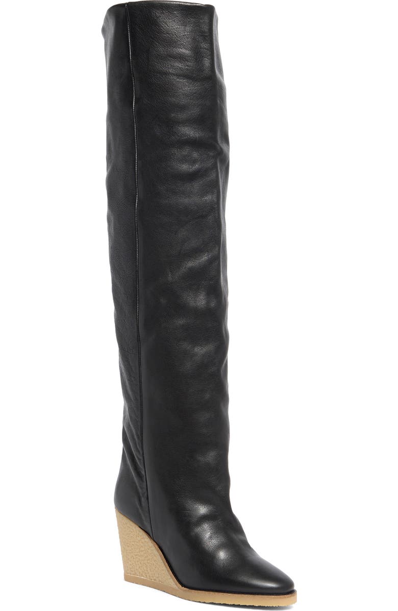 Isabel Marant Tilin Over the Knee Wedge Boot, Main, color,