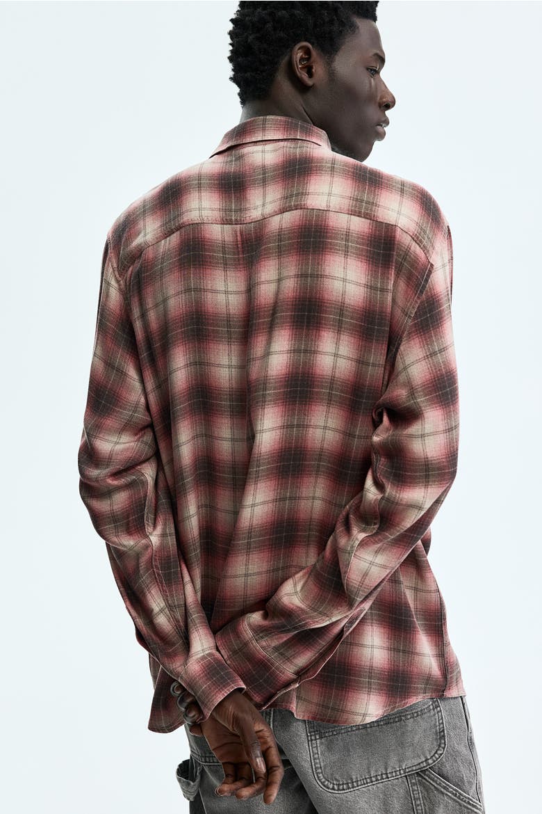 Relaxed Fit Shirt, Alternate, color, Pink/plaid