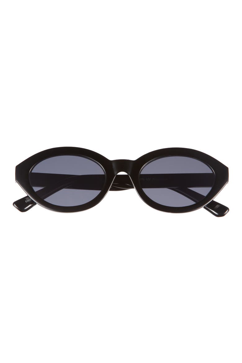 Oval Sunglasses, Main, color, BLACK