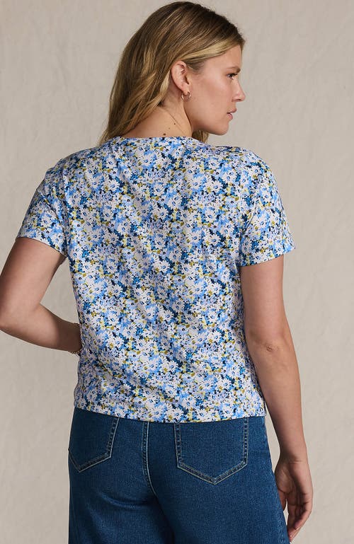 Lands' End Relaxed Supima Cotton Crew Neck T-shirt In Blue