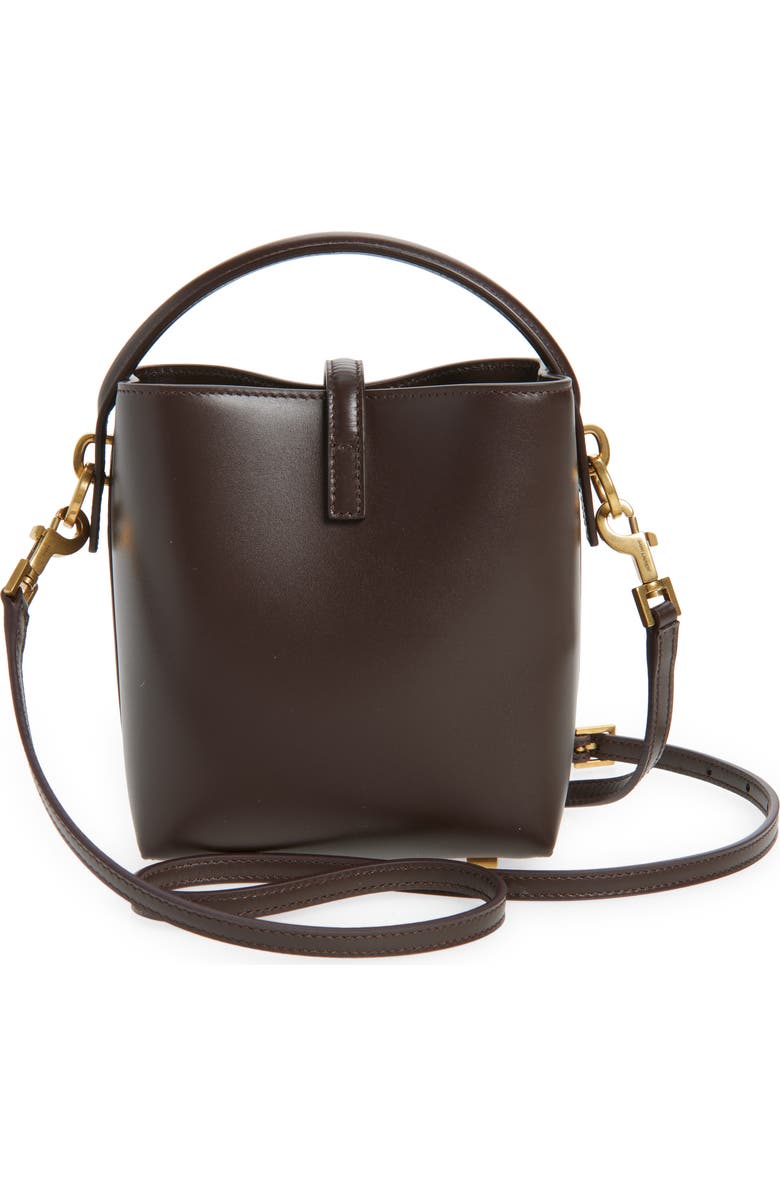 Saint Laurent Mini Le 37 Leather Bucket Bag, Alternate, color,