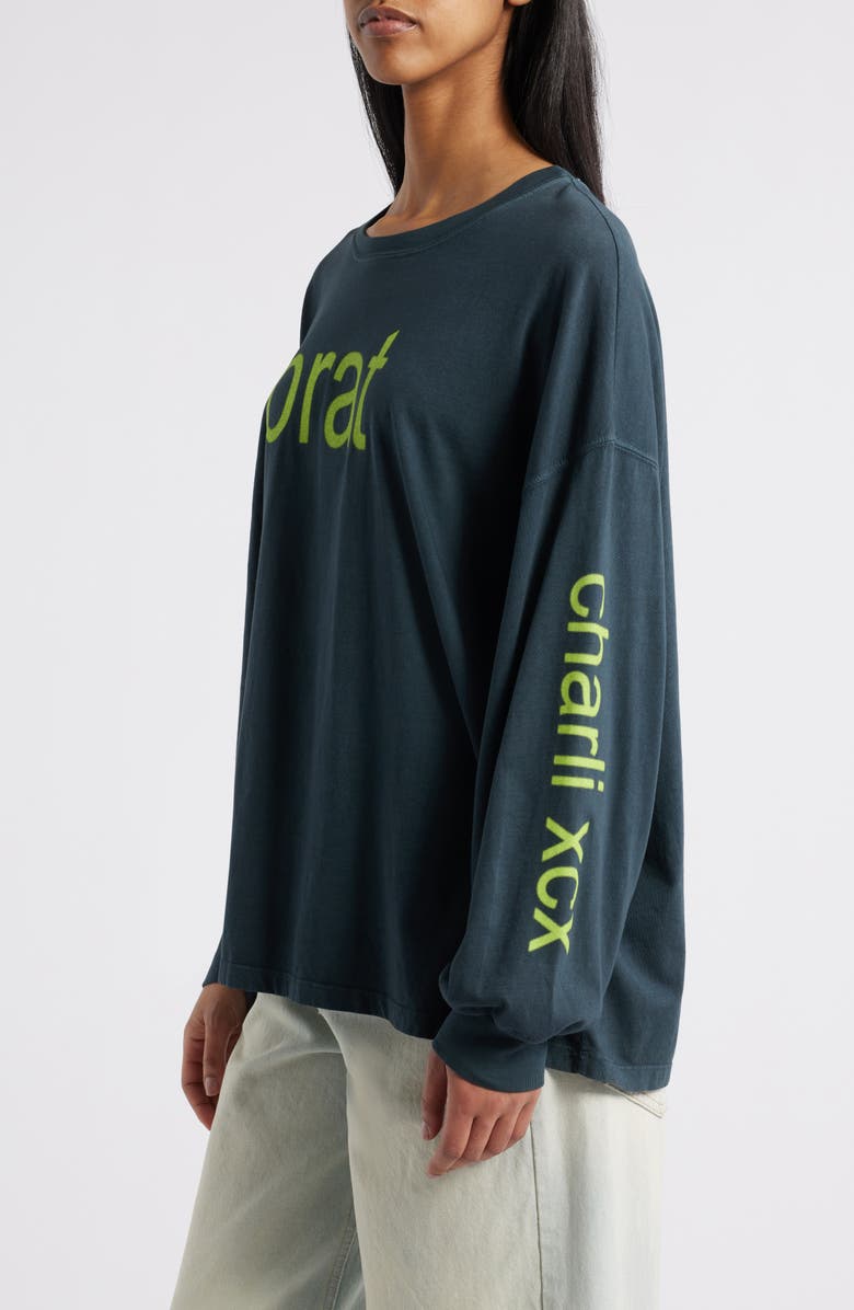 Daydreamer Charli Long Sleeve Cotton T-Shirt, Alternate, color, Vintage Black