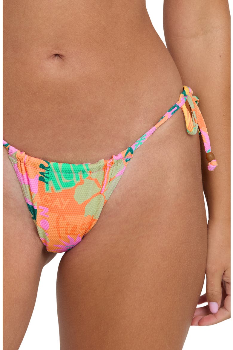 Sunscape Low Tide Side Tie Cheeky Swim Bottoms, Alternate, color, DEEP LAGOON