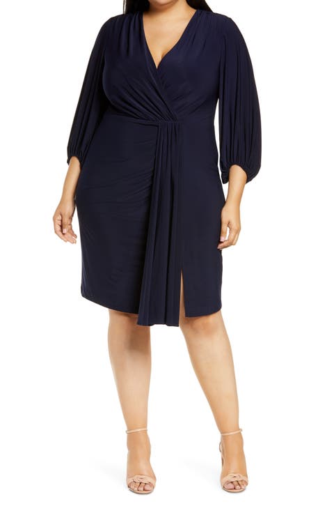Wrap Front Cocktail Dress