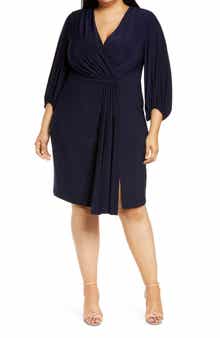 Eliza J Wrap Front Cocktail Dress