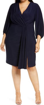 Eliza J Wrap Front Cocktail Dress