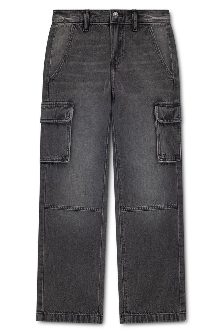 Kids' Baggy Cargo Jeans, Main, color, VIBE