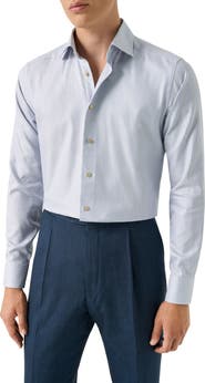 Eton Contemporary Fit Semi Solid Dress Shirt