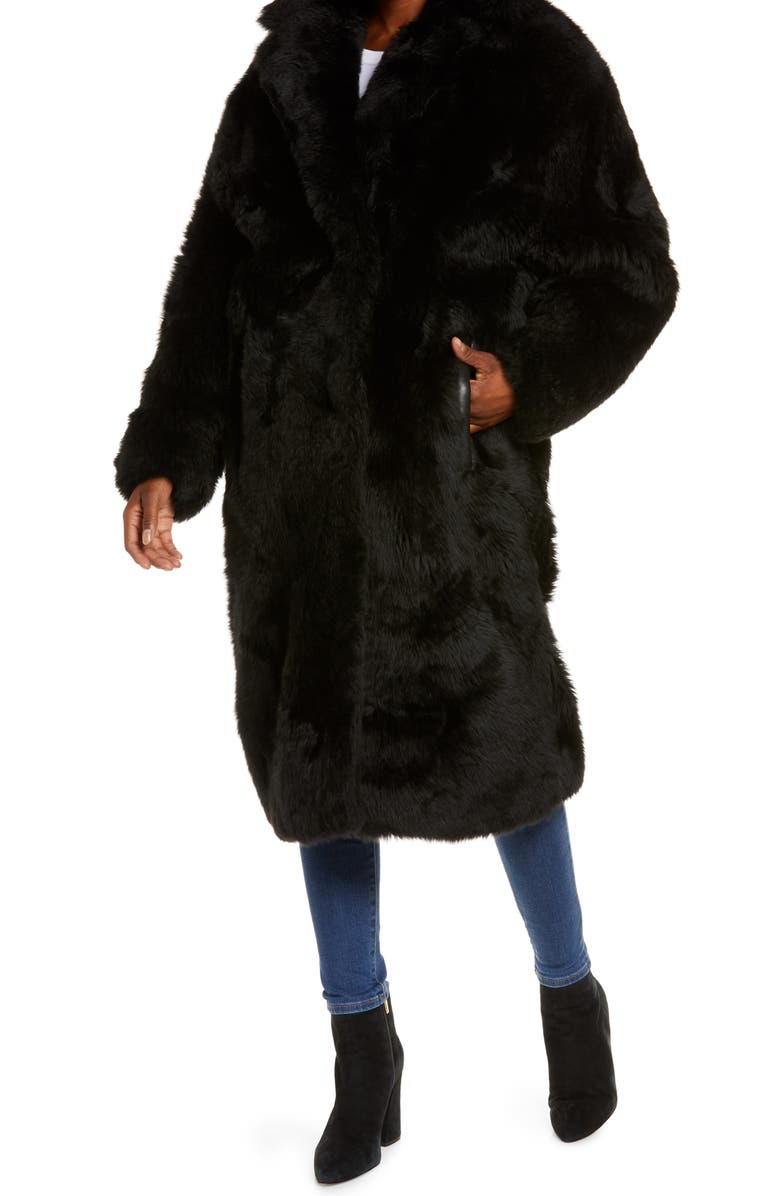 UGG<sup>®</sup> Esme Long Genuine Toscana Shearling Coat, Alternate, color,