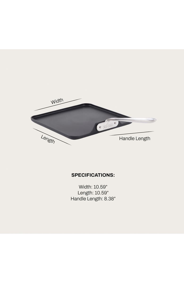 All-Clad HA1 Expert Hard Anodized Nonstick 11 inch Griddle Pan, Alternate, color,