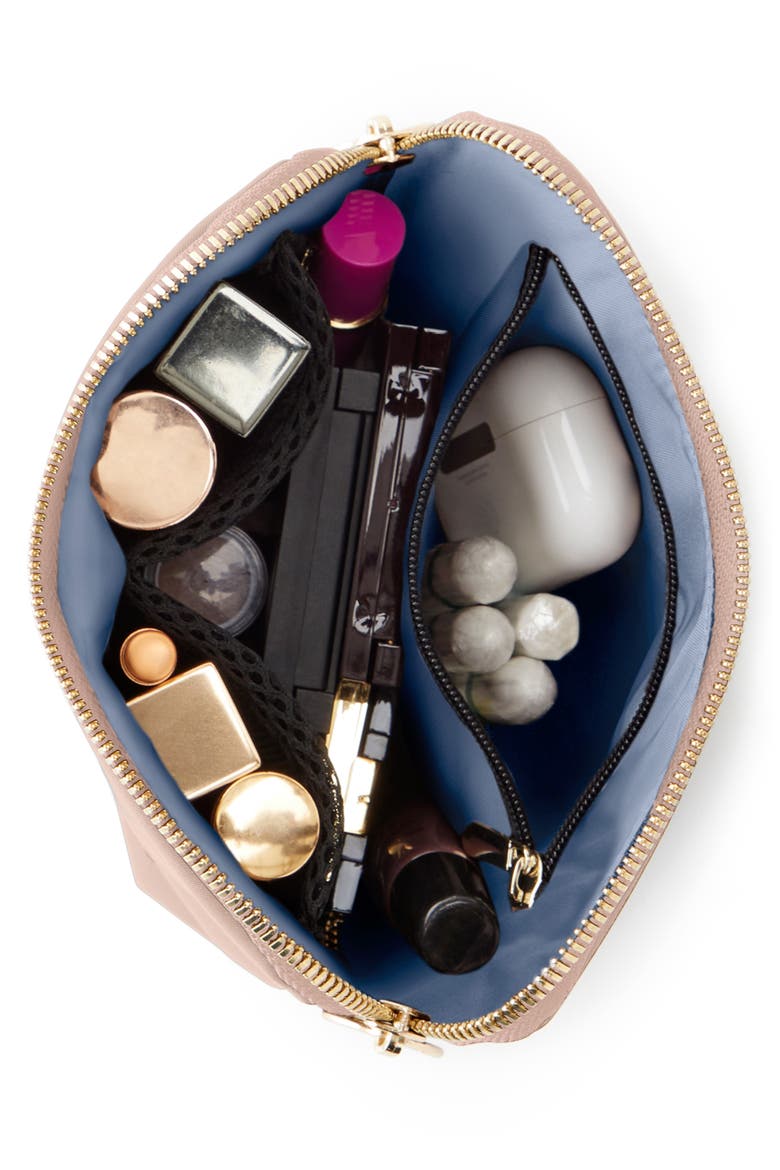 Everyday Makeup Bag, Alternate, color, BLUSH/ COOL GREY